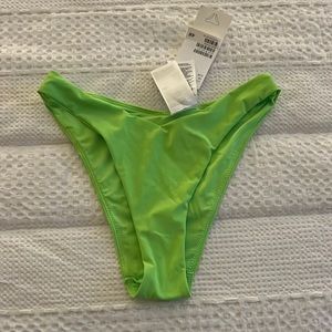 Neon Green Cheeky Swim Bottoms